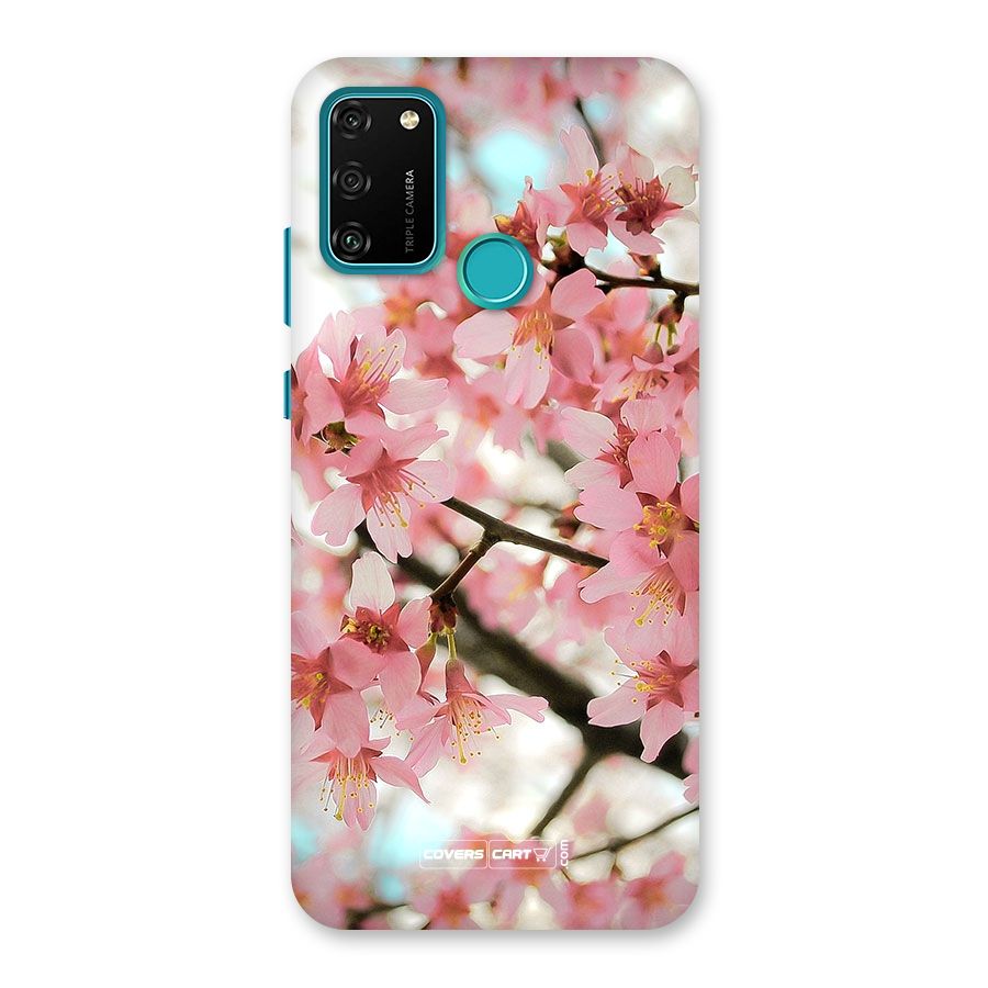 Peach Floral Back Case for Honor 9A