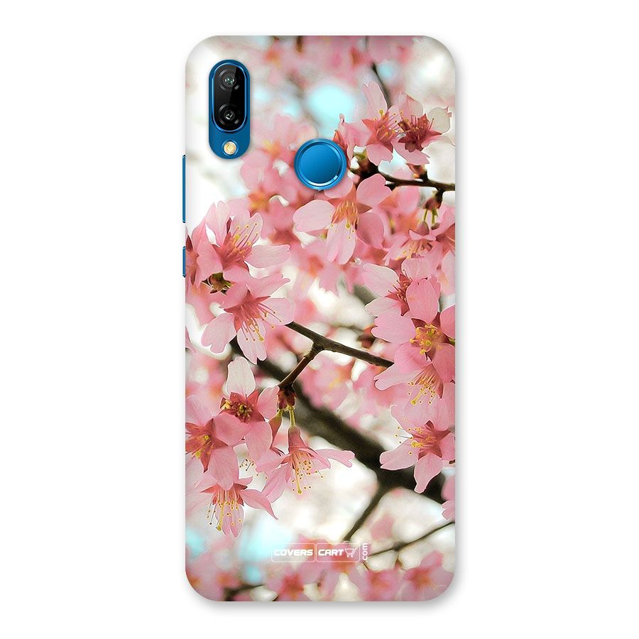 Peach Floral Back Case for Huawei P20 Lite