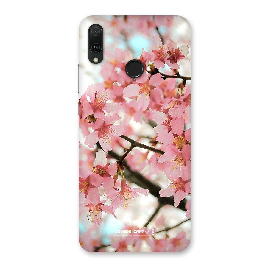Peach Floral Back Case for Huawei Y9 (2019)