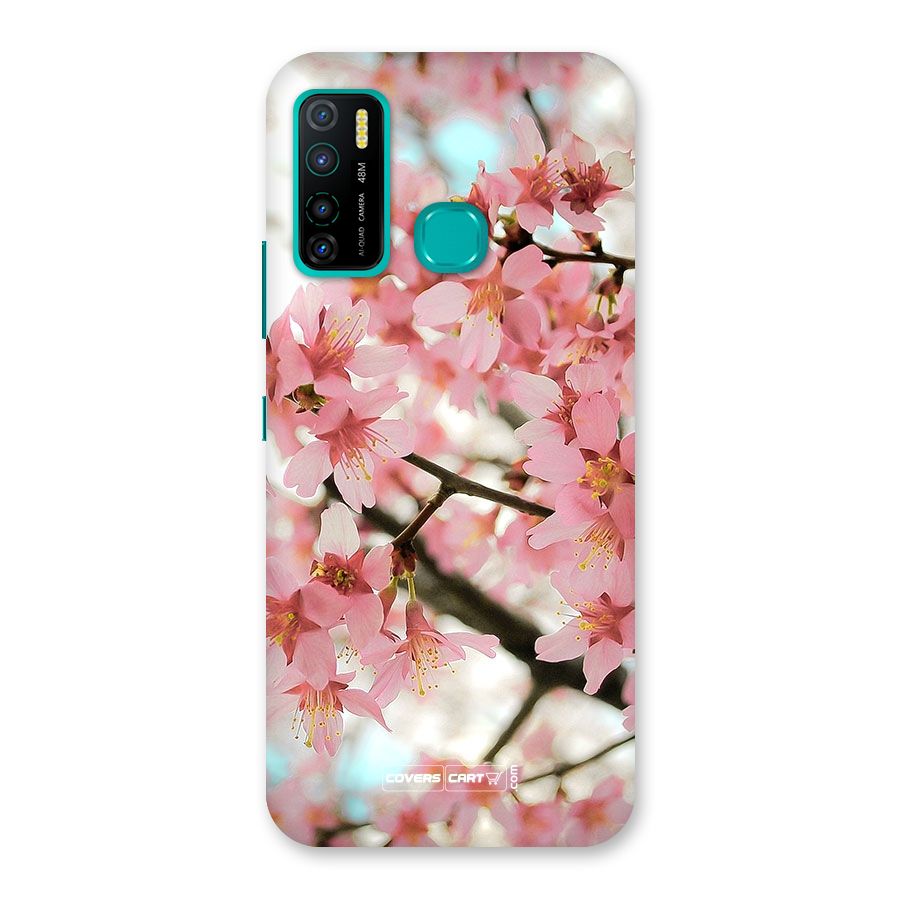 Peach Floral Back Case for Infinix Hot 9 Pro