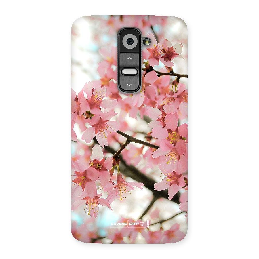 Peach Floral Back Case for LG G2