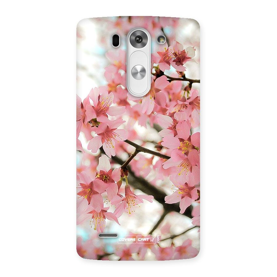 Peach Floral Back Case for LG G3 Beat