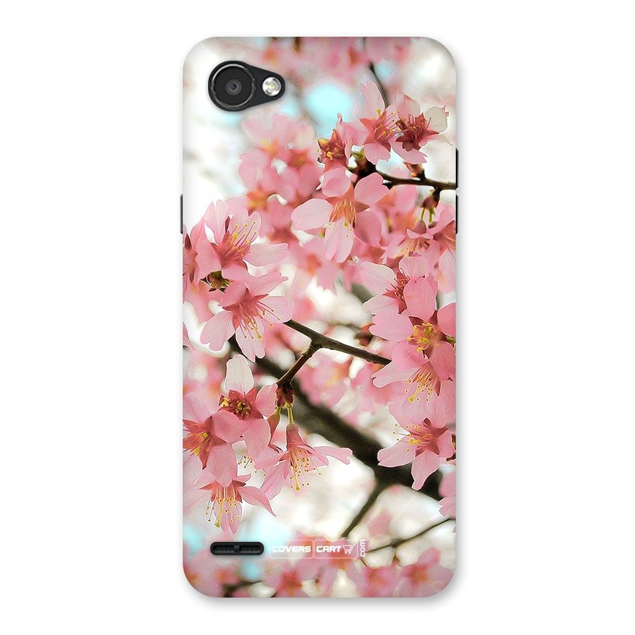 Peach Floral Back Case for LG Q6