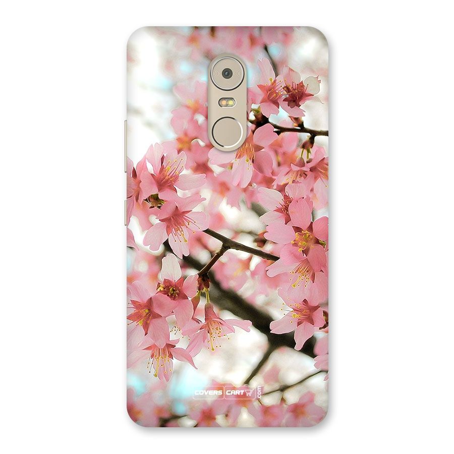 Peach Floral Back Case for Lenovo K6 Note