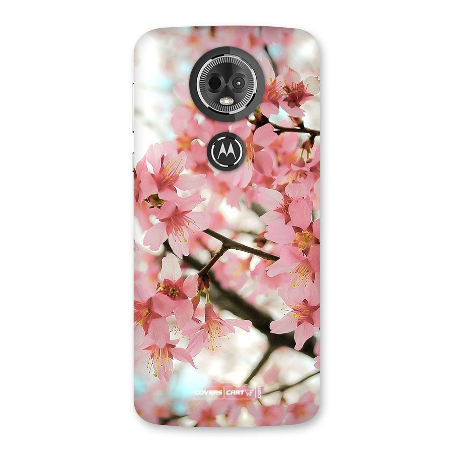 Peach Floral Back Case for Moto E5 Plus