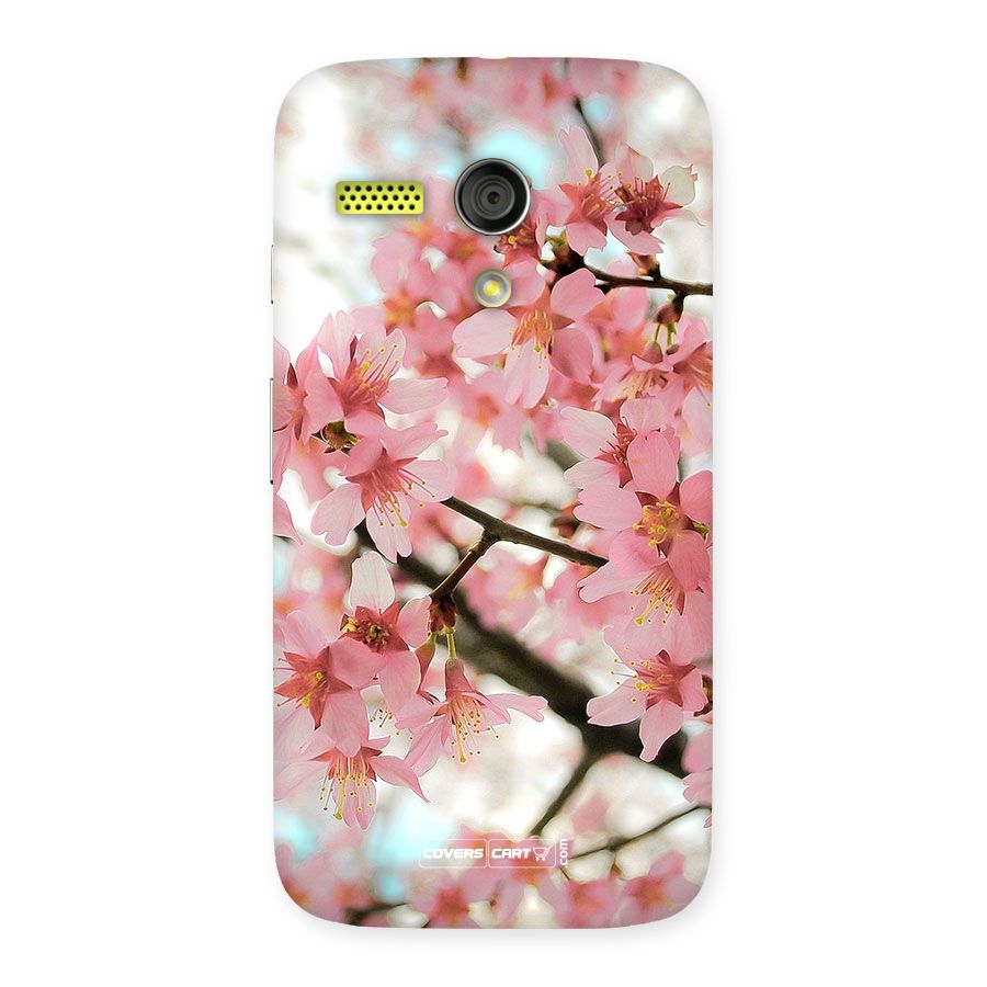Peach Floral Back Case for Moto G