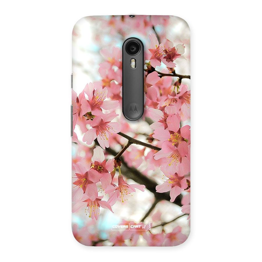 Peach Floral Back Case for Moto G Turbo