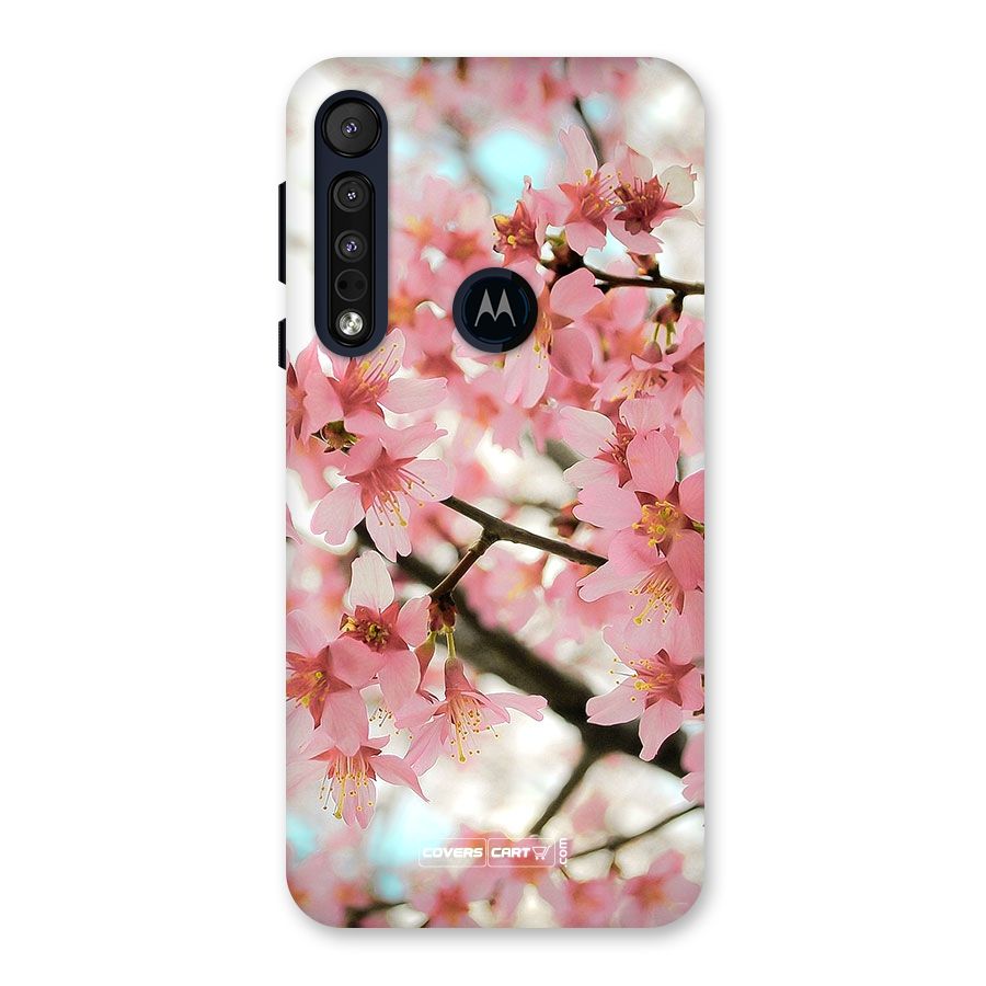 Peach Floral Back Case for Motorola One Macro