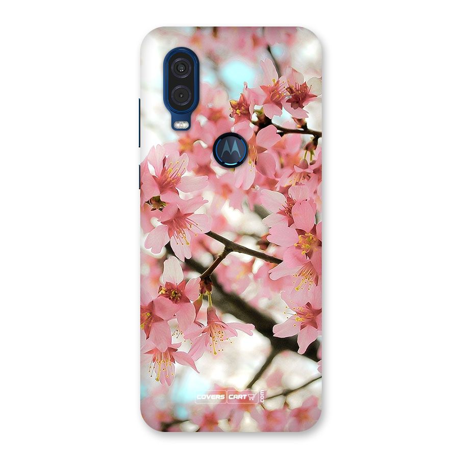 Peach Floral Back Case for Motorola One Vision