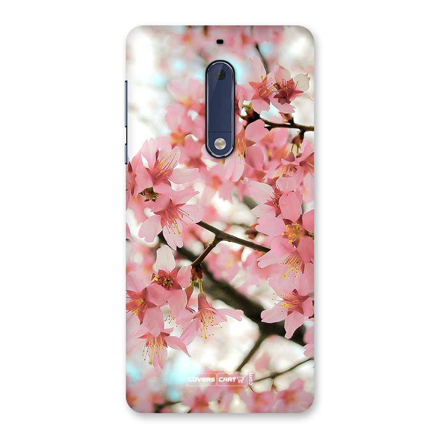 Peach Floral Back Case for Nokia 5