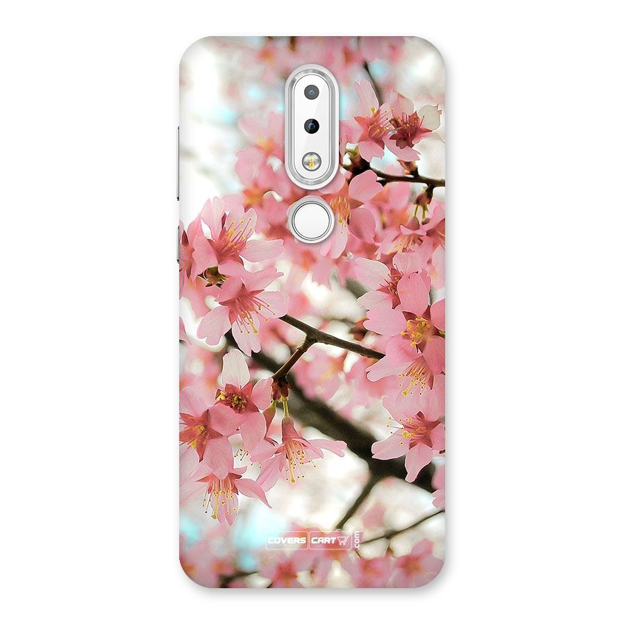 Peach Floral Back Case for Nokia 6.1 Plus