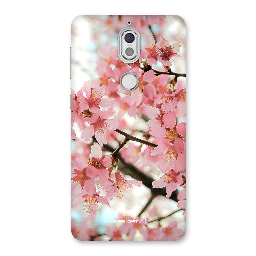 Peach Floral Back Case for Nokia 7