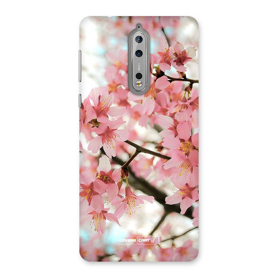 Peach Floral Back Case for Nokia 8