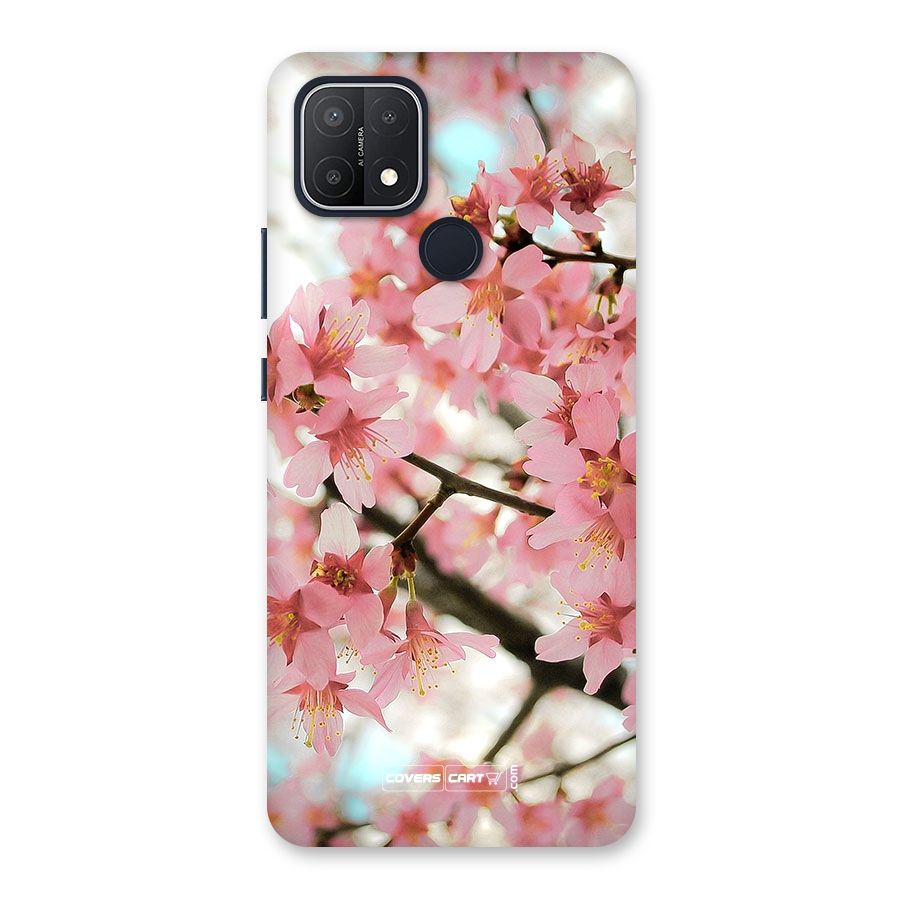 Peach Floral Back Case for Oppo A15s