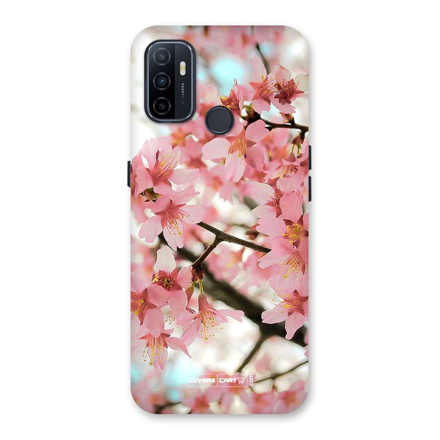 Peach Floral Back Case for Oppo A32