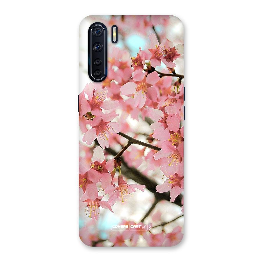 Peach Floral Back Case for Oppo F15