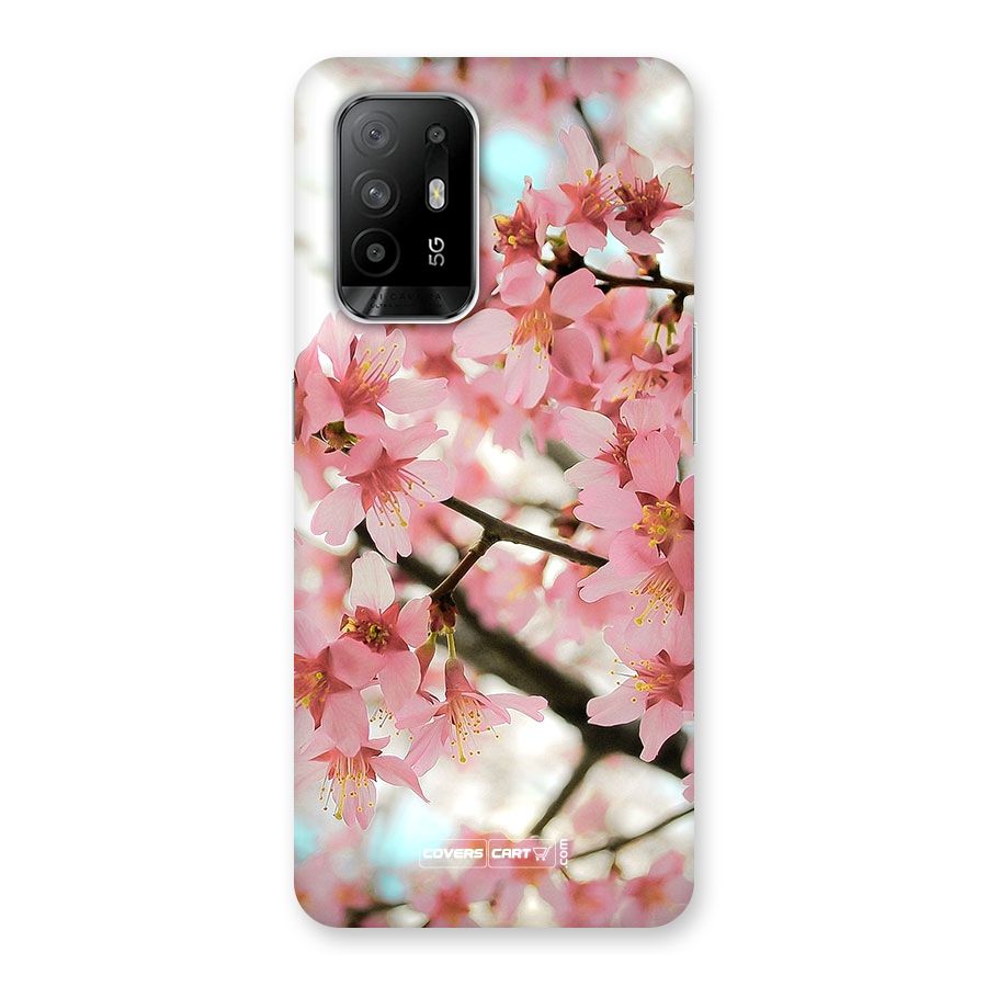 Peach Floral Back Case for Oppo F19 Pro Plus 5G
