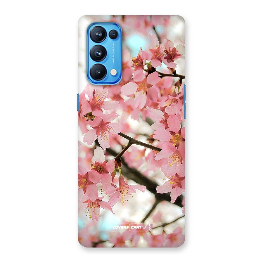 Peach Floral Back Case for Oppo Reno5 Pro 5G