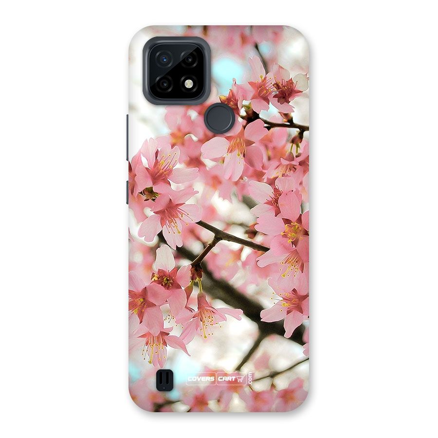 Peach Floral Back Case for Realme C21