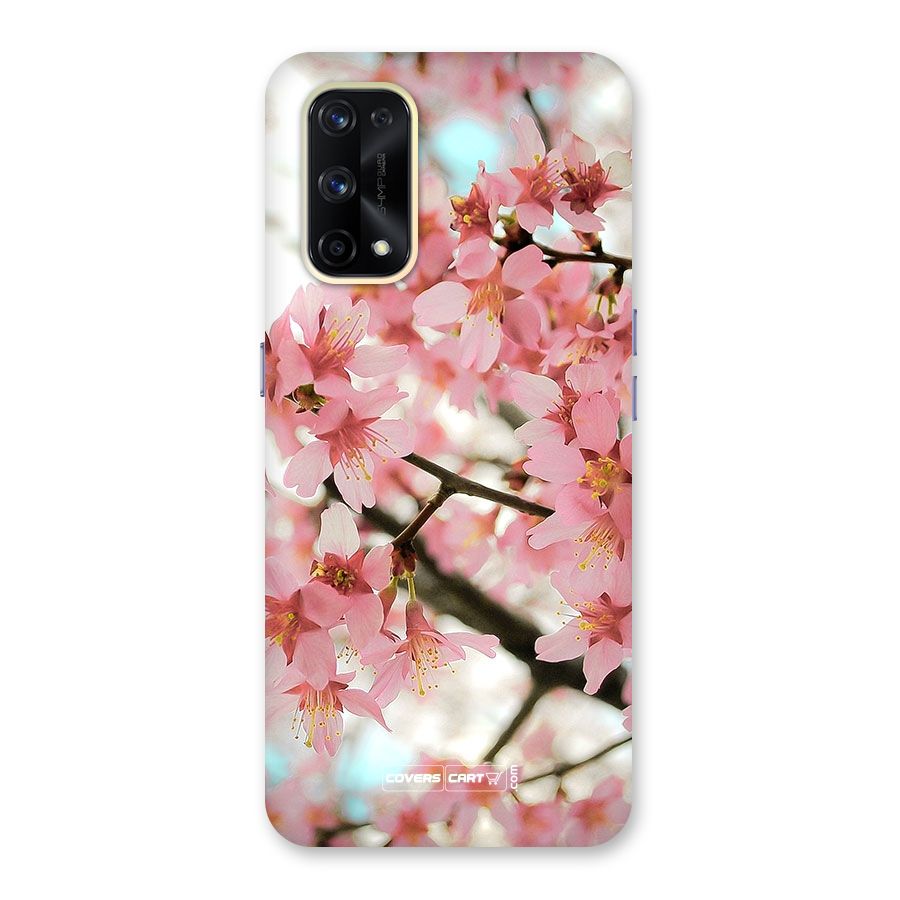 Peach Floral Glass Back Case for Realme X7 Pro