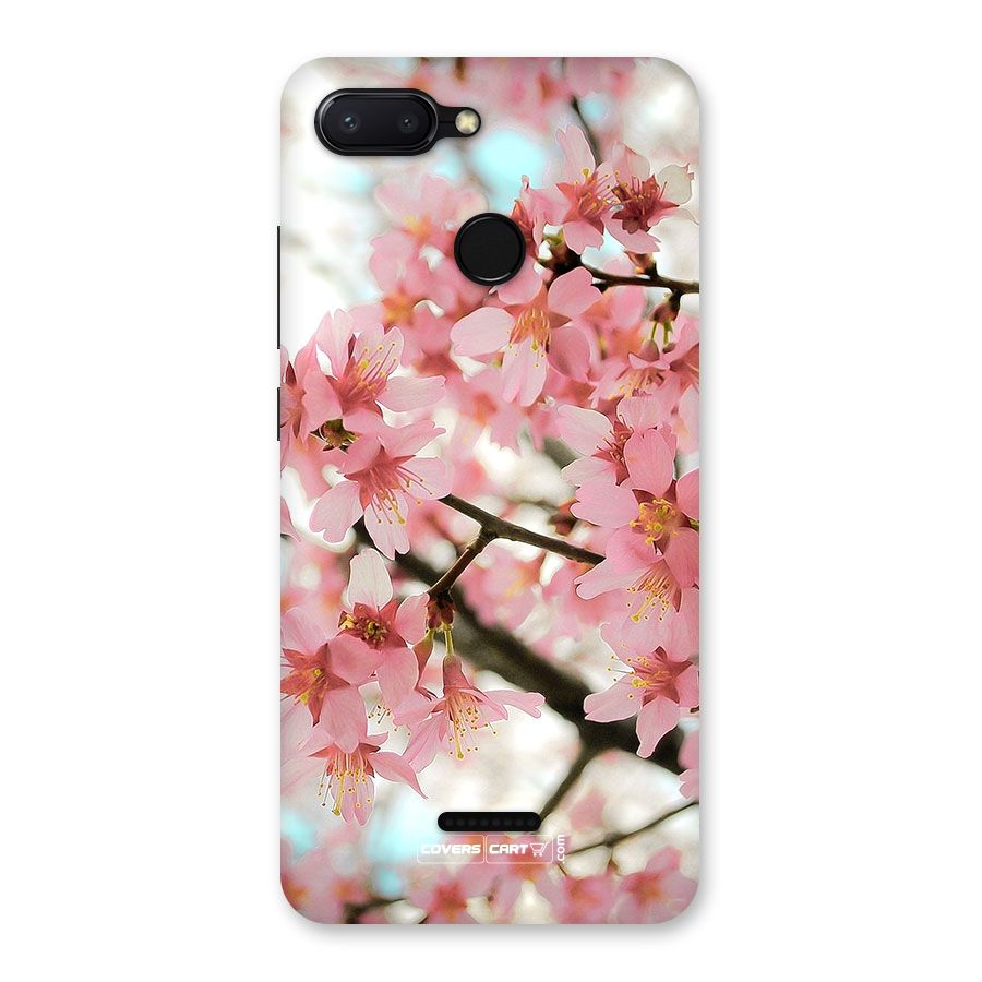 Peach Floral Back Case for Redmi 6