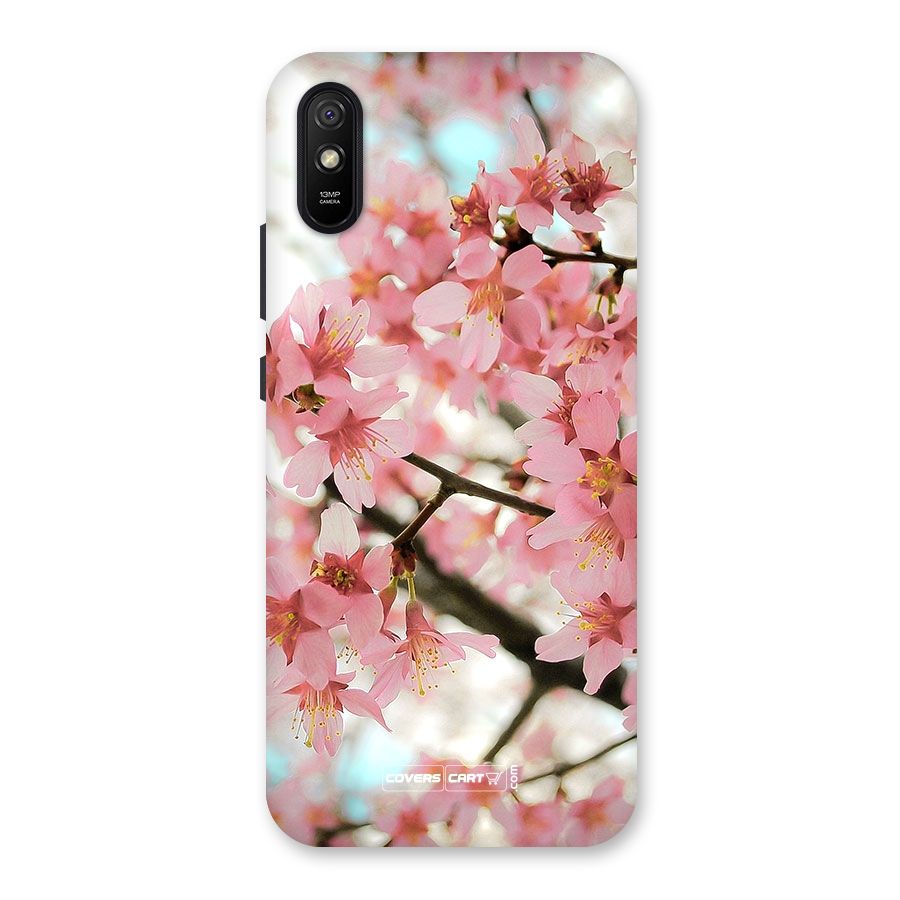 Peach Floral Back Case for Redmi 9i