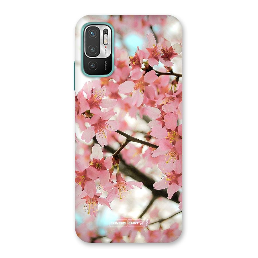 Peach Floral Back Case for Redmi Note 10T 5G