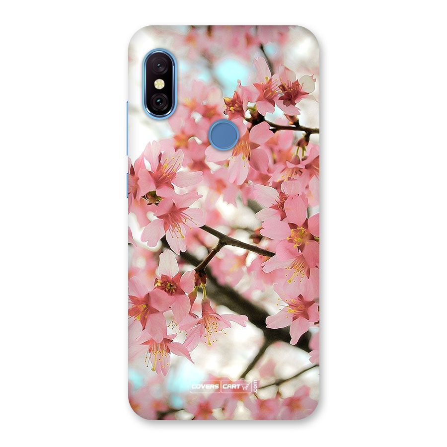 Peach Floral Back Case for Redmi Note 6 Pro