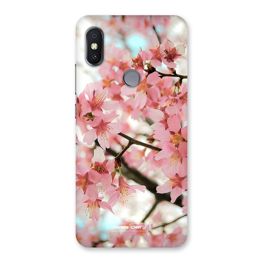 Peach Floral Back Case for Redmi Y2