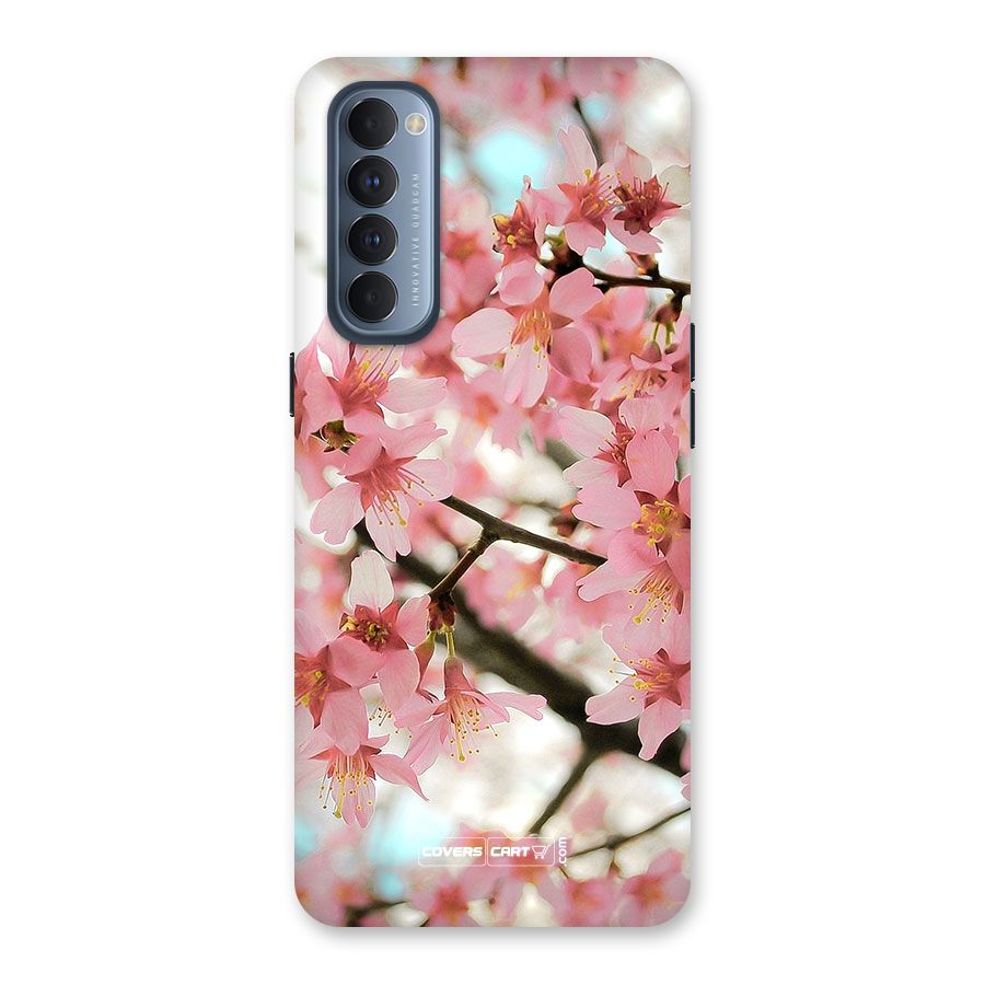 Peach Floral Back Case for Reno4 Pro