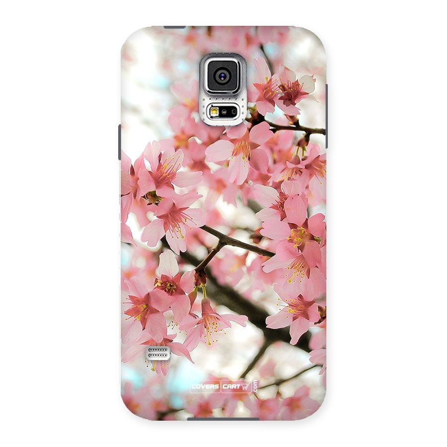 Peach Floral Back Case for Samsung Galaxy S5