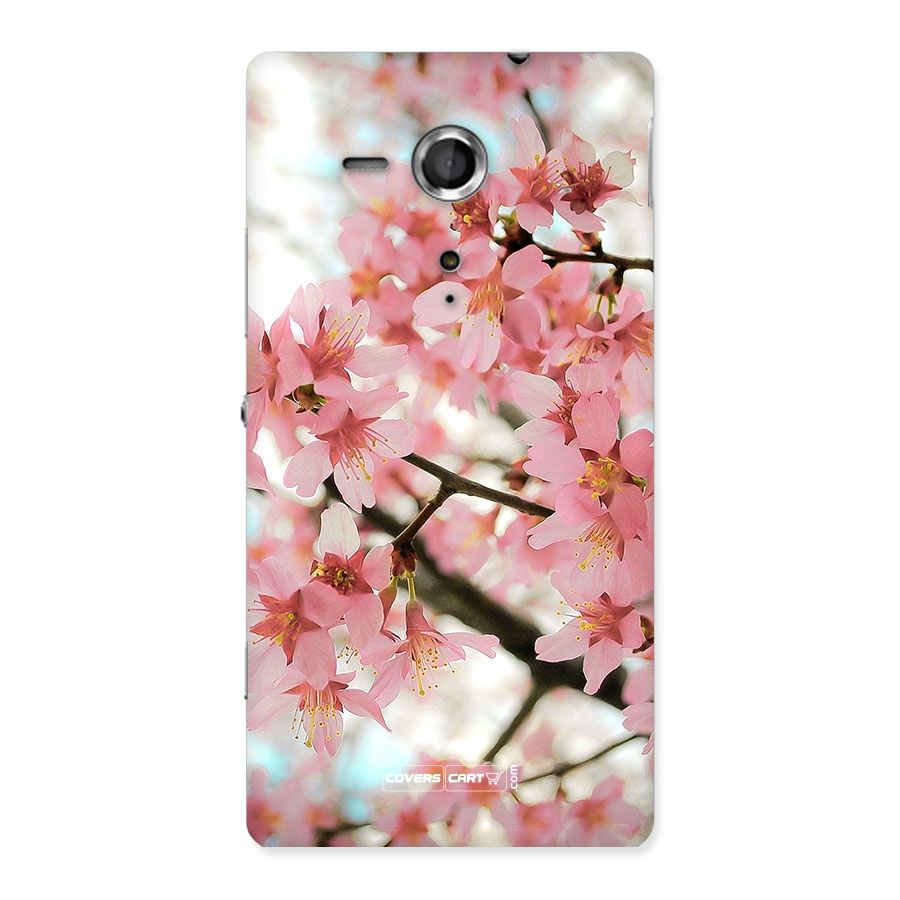 Peach Floral Back Case for Sony Xperia SP