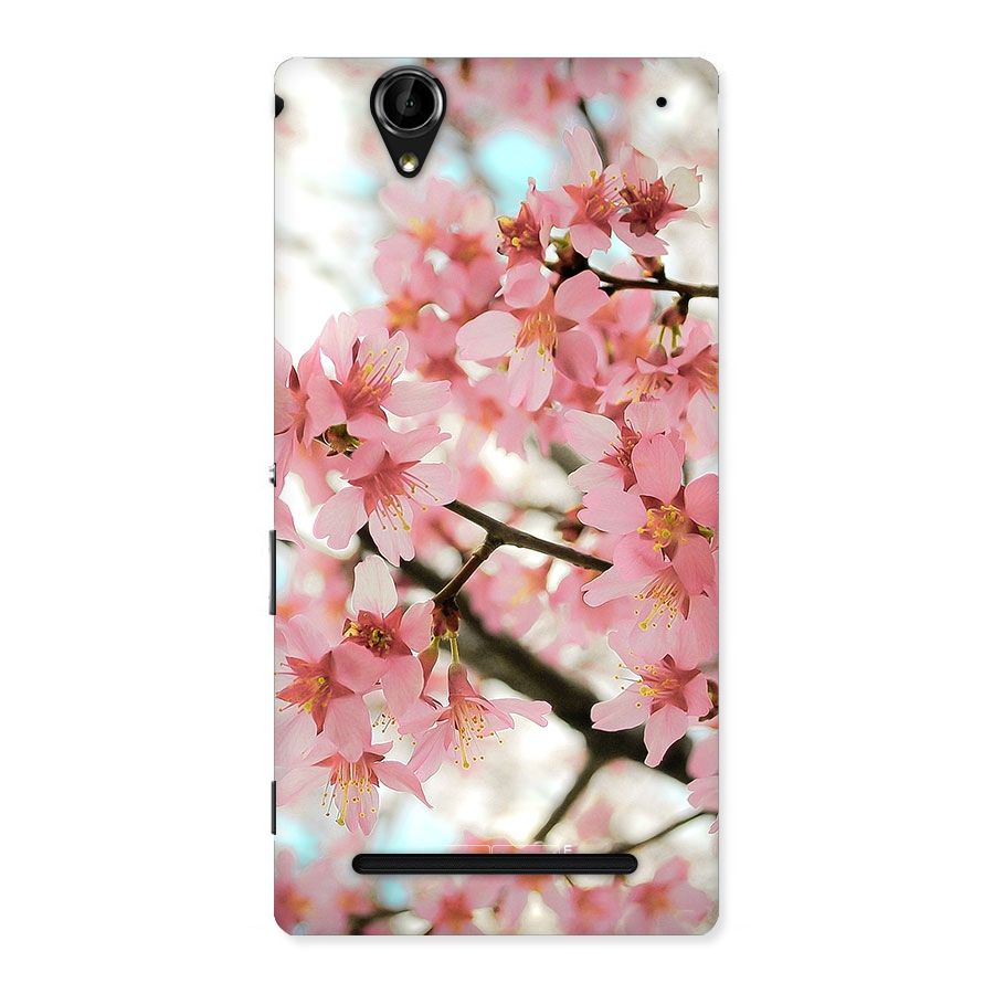 Peach Floral Back Case for Sony Xperia T2