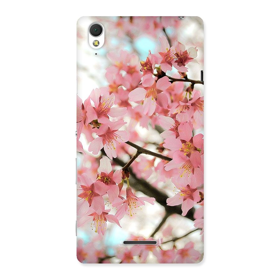 Peach Floral Back Case for Sony Xperia T3