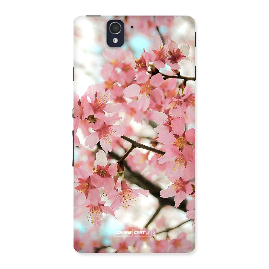 Peach Floral Back Case for Sony Xperia Z