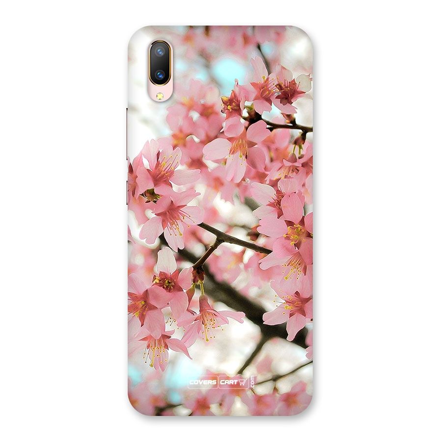 Peach Floral Back Case for Vivo V11 Pro