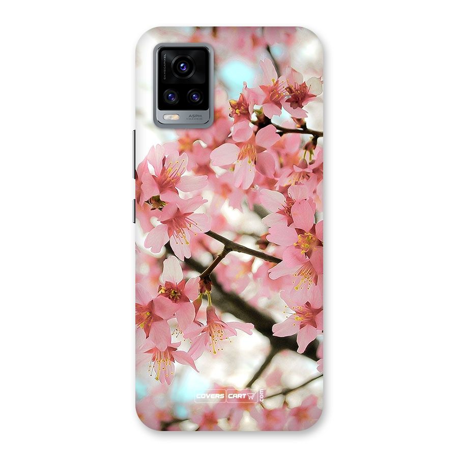 Peach Floral Back Case for Vivo V20