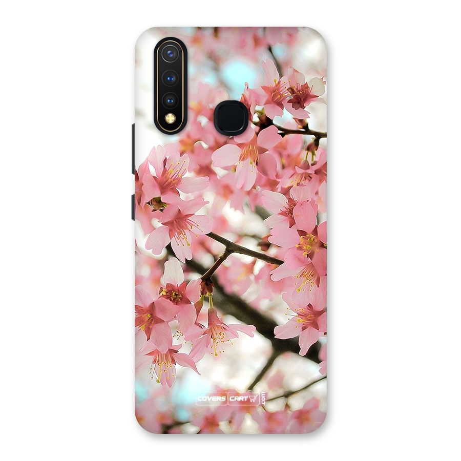 Peach Floral Back Case for Vivo Y19