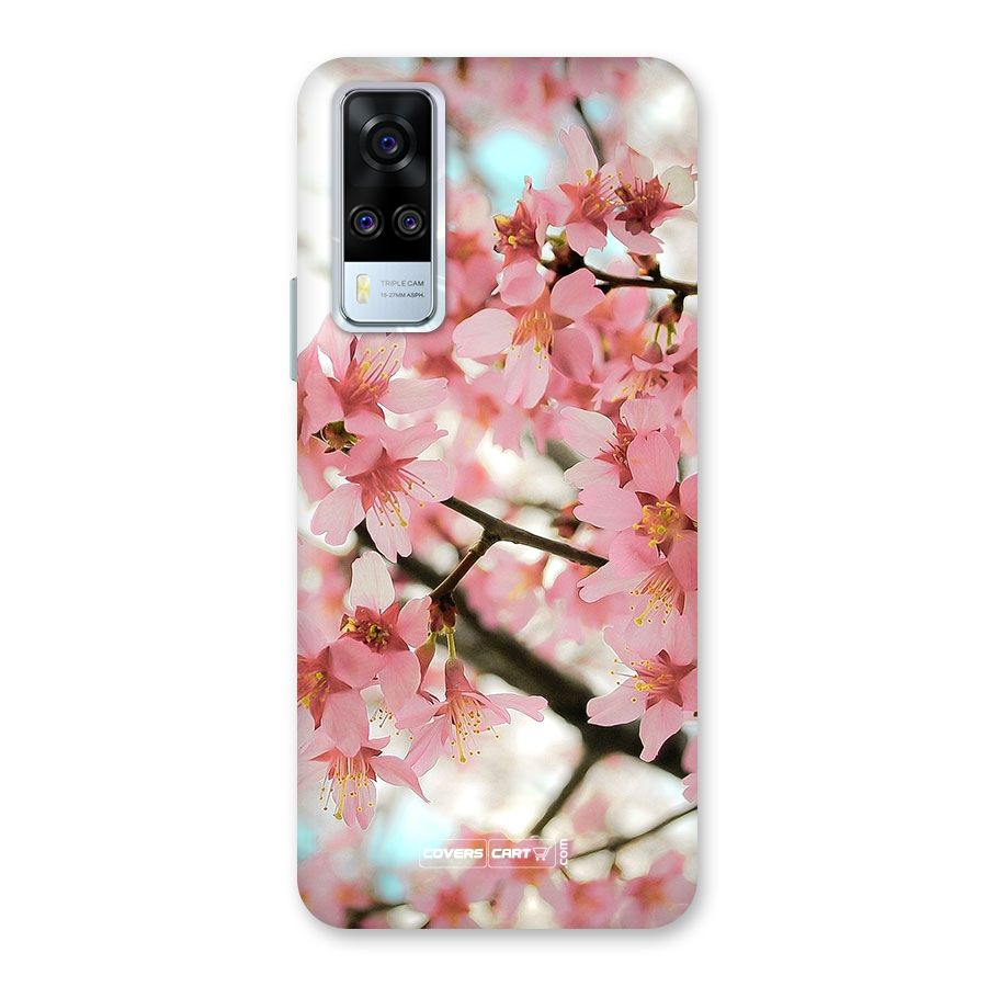 Peach Floral Back Case for Vivo Y31