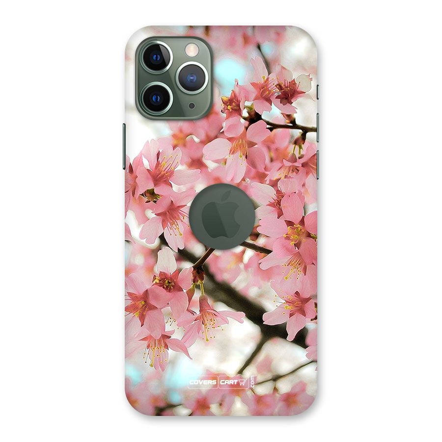 Peach Floral Back Case for iPhone 11 Pro Logo  Cut