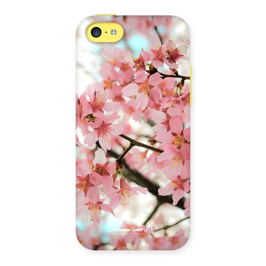 Peach Floral Back Case for iPhone 5C
