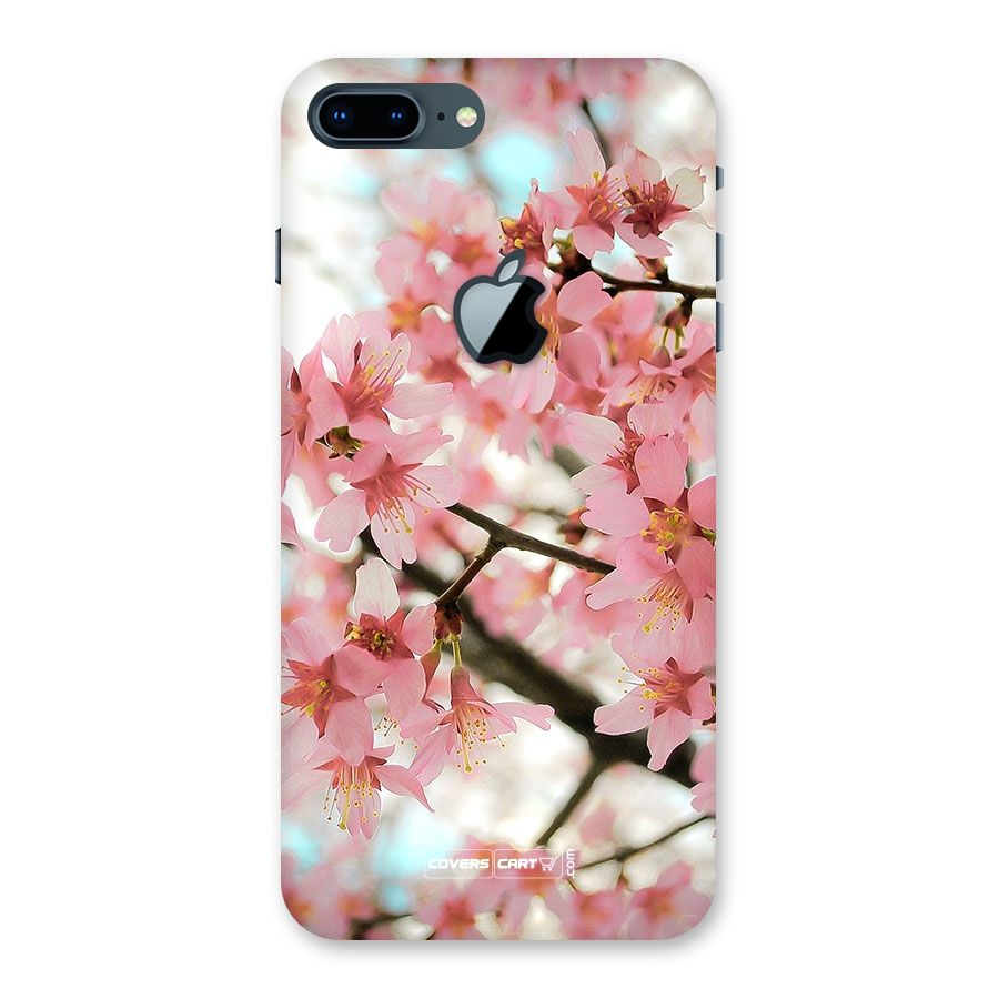 Peach Floral Back Case for iPhone 7 Plus Apple Cut