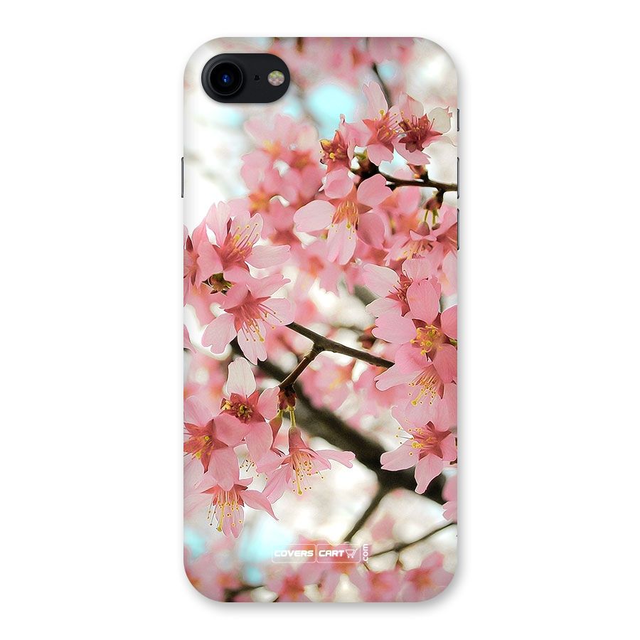 Peach Floral Back Case for iPhone SE 2020