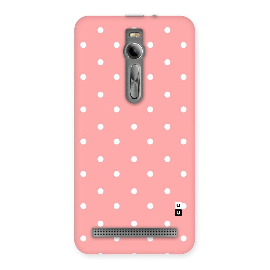Peach Polka Pattern Back Case for Asus Zenfone 2