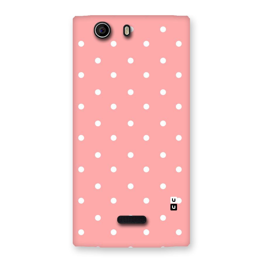 Peach Polka Pattern Back Case for Canvas Nitro 2 E311