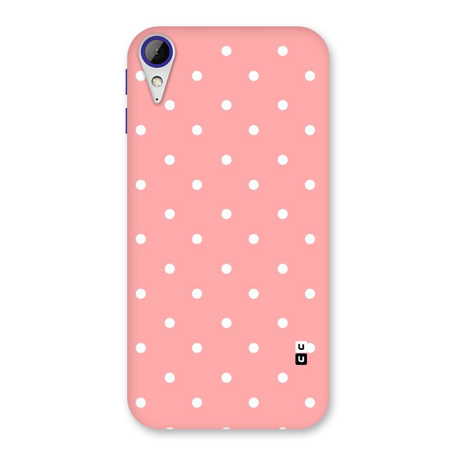 Peach Polka Pattern Back Case for Desire 830