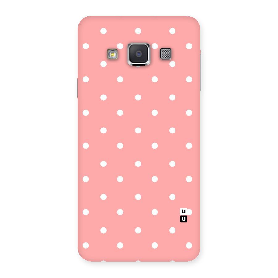 Peach Polka Pattern Back Case for Galaxy A3