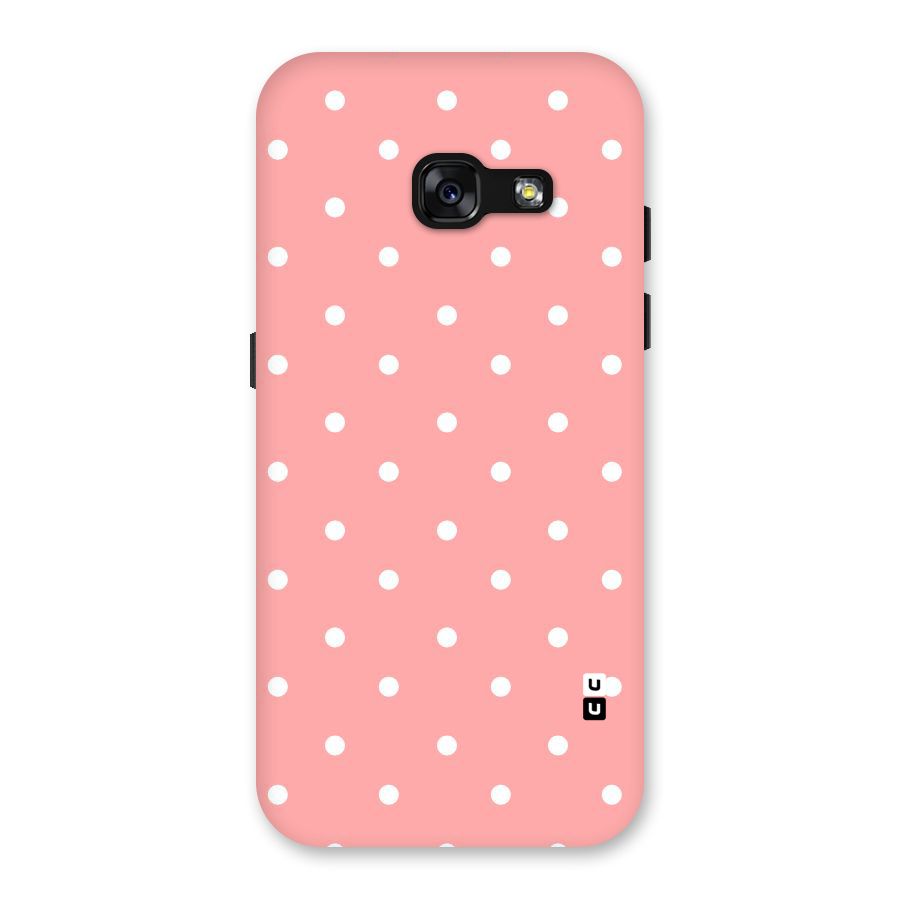 Peach Polka Pattern Back Case for Galaxy A3 (2017)