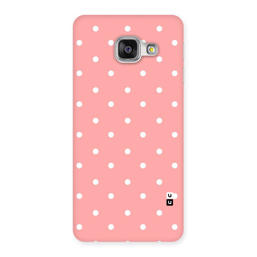 Peach Polka Pattern Back Case for Galaxy A3 2016