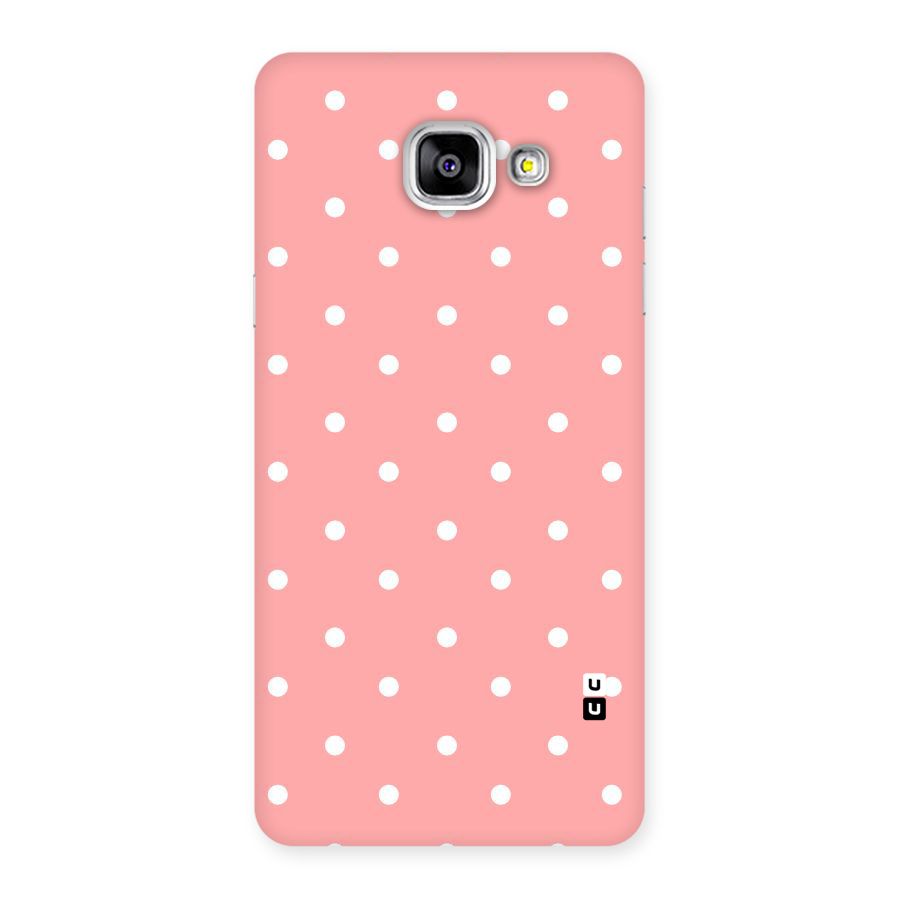 Peach Polka Pattern Back Case for Galaxy A5 2016